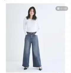 [coca]MOVE DENIM ムーヴデニム ワイドパンツ デニム S 美品