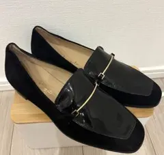 【美品】銀座かねまつビットローファー　レザー本革36 23.5〜24cm