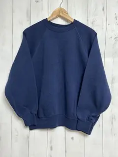 80s USA製 Lee スウェット トレーナー XLネイビーラグラン u32