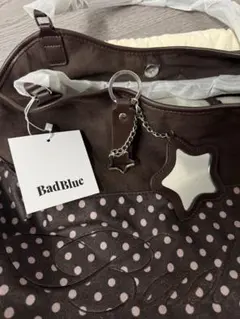BadBlue ドット柄 トートバッグ ブラウン レディース - メルカリ