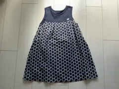 Bebe ネイビー ドット柄 ノースリーブワンピース