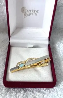 ★bentine gems　ネクタイピン　箱付き　ゴールド×シルバーカラー