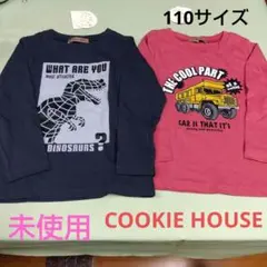 110ｃｍ　新品　COOKIE HOUSE　恐竜と車　長袖Tシャツ　2枚セット