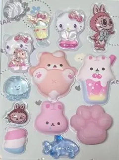 ボンボンドロップシール ラブブぷくぷくシール おすそ分け スクイーズシール