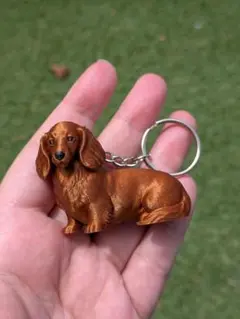 ダックスフンド キーホルダー 犬 フィギュア