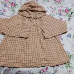 ピンクハウス フード付きチェックシャツ