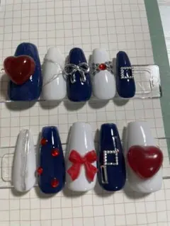 冬ネイル　ネイルチップ 10個セット