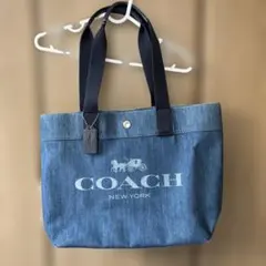 新品未使用✨COACH デニム キャンバス トートバッグ F25902 A4可 新品未使用✨COACH デニム キャンバス トートバッグ F25902 A4可