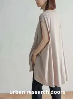 urban research doorsフレアフレンチスリーブ ロングカットソーのサムネイル
