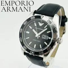 【希少/電池交換済】 EMPORIO ARMANI 腕時計 デイト　新品ベルト