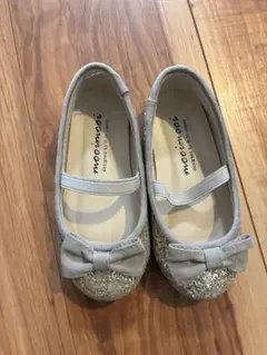 グレー グリッター バレエシューズ