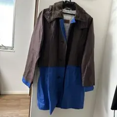 Soe Shirts ステンカラーコート ブラウン・ブルーサイズ38