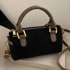 残り1点⚠️ZARAジャンル 海外ブランド 高見えショルダーバッグ スエード 黒