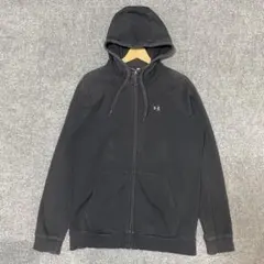 【R608】 UNDER ARMOUR ジップアップ パーカー サイズM 黒