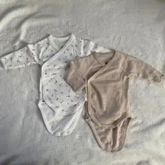 プチバトー ボディ肌着　長袖　54cm 2枚セット　新生児