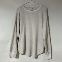 유니클로 와플 티셔츠 베이지