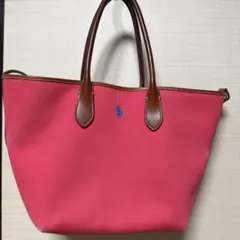 ✨セール✨ポロラルフローレン ベルポート トートバッグ キャンバス ピンク