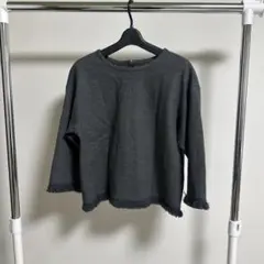 AMACA グレー フリンジヘム 長袖トップスのサムネイル