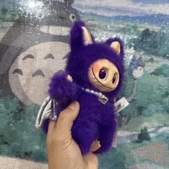 海外限定20cmジモモ クリスマス限定紫色 ハートネックレス付ラブブzimomo