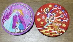 ディズニー刺繍缶バッジ2 アナと雪の女王 リメンバーミー 2つセット