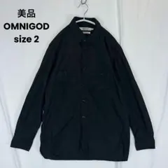 美品 OMNIGOD Broad Work Shirt BLACKのサムネイル