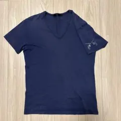 ⭐️ローガンズ　Vネック Tシャツ ネイビー 袖刺繍のサムネイル
