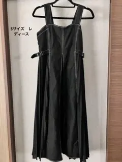 grove ブラックフレアドレス サイドベルト付き　Sサイズのサムネイル