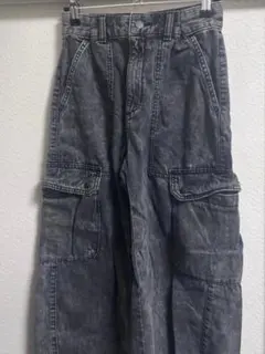 GU カーゴパンツ デニム グレーのサムネイル