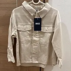 ブリーズ　クリーム色長袖シャツ綿100%110cm