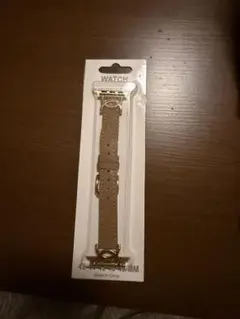 ベージュ レザー風バンド 42-49mm