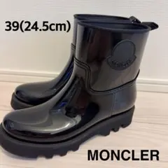 お値段交渉可能！　MONCLER レインブーツ ブラック 39 (24.5cm)のサムネイル