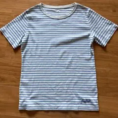 mont-bell ボーダー Tシャツ グレー×ブルー Lのサムネイル