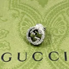 美品✨　グッチ　GUCCI ピアス　アラベスク　インターロッキング　G　燻　片耳