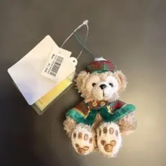 ダッフィー ぬいぐるみバッジ チェック柄ケープ