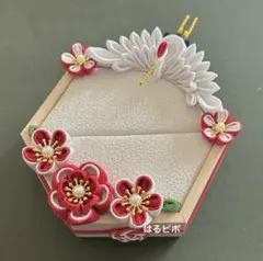 つまみ細工のリングピロー 和 鶴 ＮＯ411