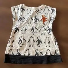 90サイズ　おさるのジョージ ペンギン柄 シャツ