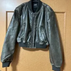 ZARA ザラ MA-1型 エコレザー ブルゾン ジャケット N1596