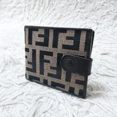 未使用　ズッカ柄　FENDI 折り財布　カーキのサムネイル