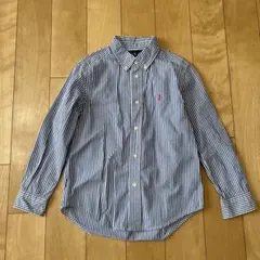 ラルフローレン キッズ シャツ 120㎝　ストライプ 男の子 長袖　Yシャツ