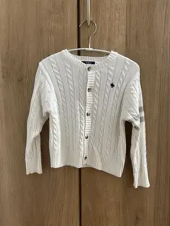 POLO ホワイト カーディガン 110