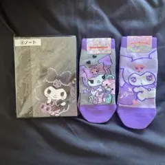 サンリオキャラクター紫色ソックス 23-25cm