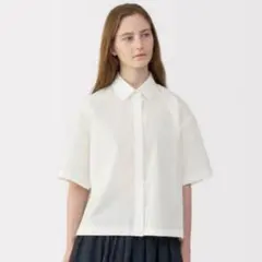 MUJI Labo ポプリン半袖シャツ Mサイズのサムネイル