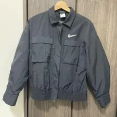 Nike ブラック ナイロンジャケット Sサイズ　swoosh