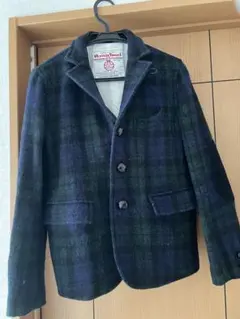 BEAMS BOY Harris Tweed テーラードジャケット チェック柄