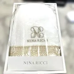 新品未使用 NINA RICCI フェイスタオル ロゴ刺繍 ホワイトのサムネイル