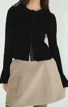 クラネ CLANE SHIRRING DESIGN BLOUSE 美品