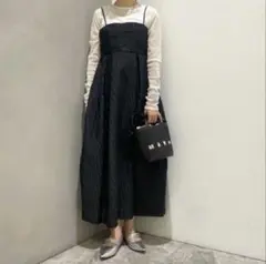 美品✨UNITEDARROWS チュール コンビネーション ワンピース 黒 36