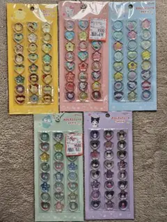 【正規品】　サンリオ　おはじきふうシール　おはじき　キティ　クロミ　6枚セット