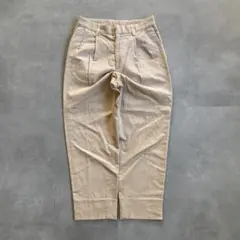 古着 コーデュロイ 2タック ワイド スラックス アンクル パンツ