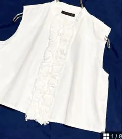 トゥモローランド　ドッピオタイプライター フロントフリルブラウス